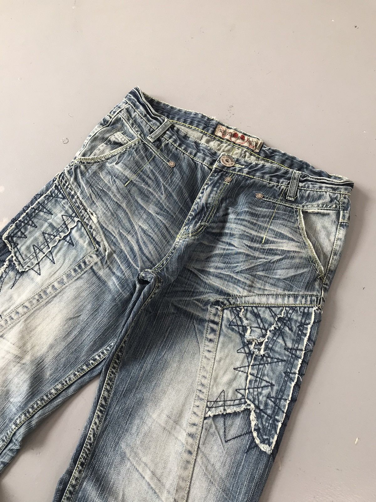 Designer Vintage Y2k Style Eaggaged Fit Denim Size US 34 / EU 50 - 5 Thumbnail