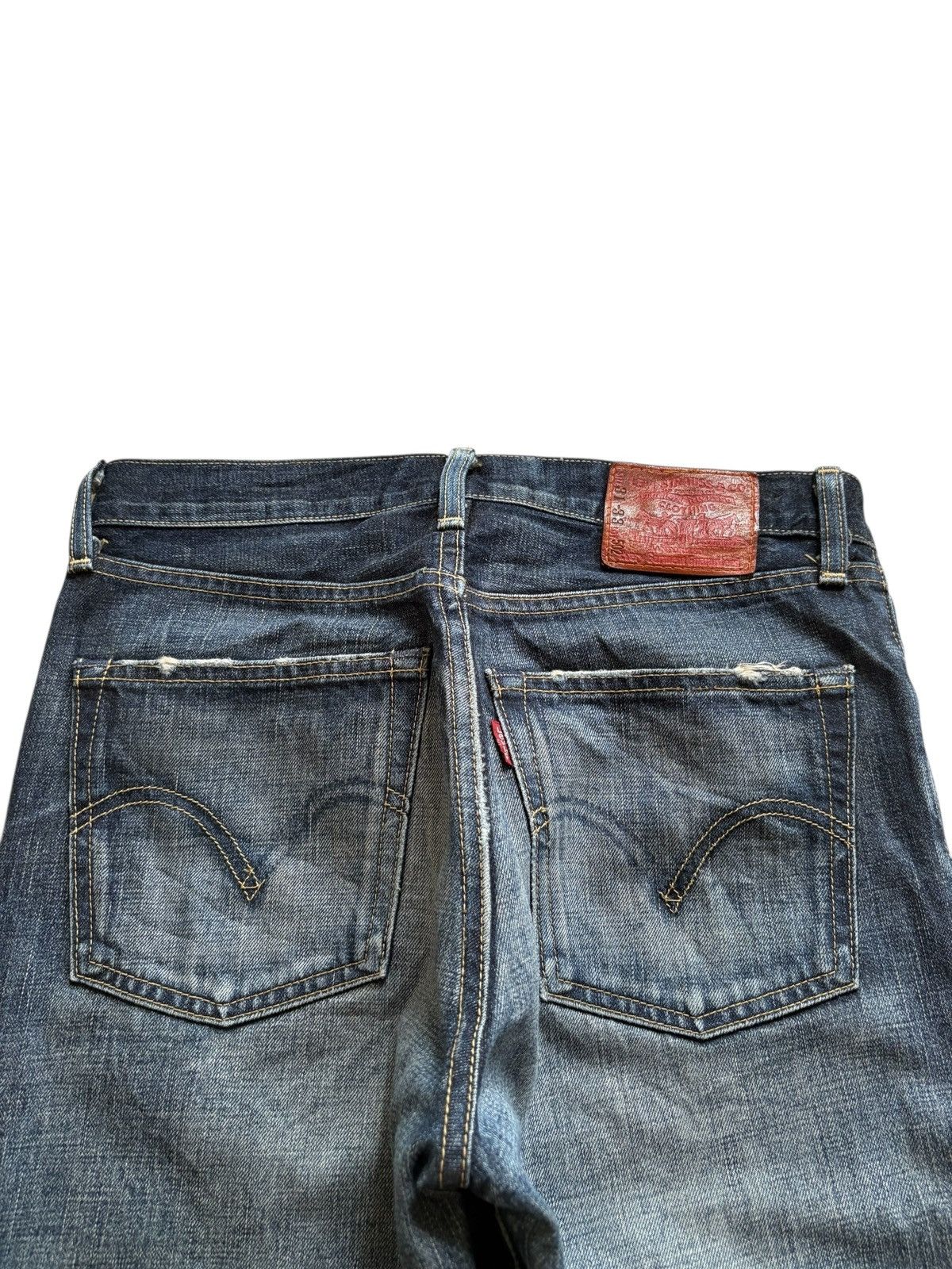 LVC × Levi's × Levi's Vintage Clothing Vintage 90s Levis 502 Mud Wash Distressed Ripped Loose Jean Size US 31 - 8 Thumbnail