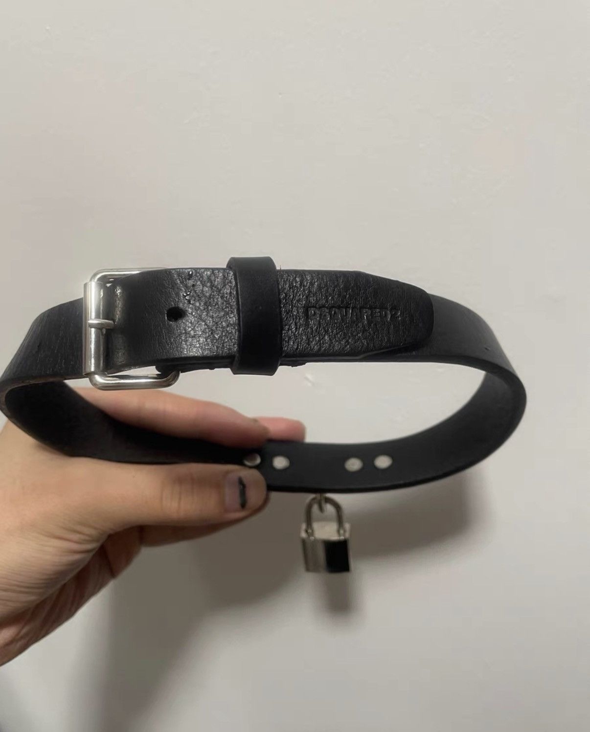 Dsquared2 Dsquared2 Leather Lock Choker Size ONE SIZE - 2 Thumbnail