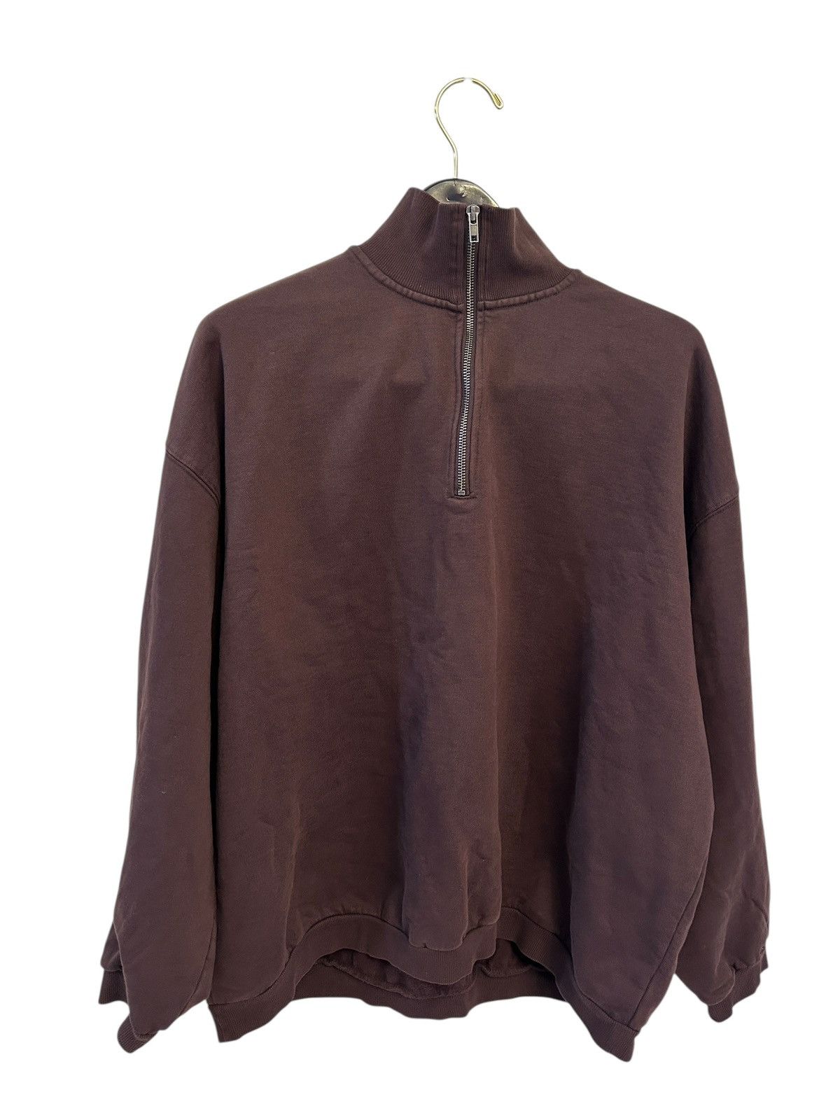 SKIMS SKIMS Oversize Fleece Half Zip Pullover in Espresso small Size S / US 4 / IT 40 - 8 Thumbnail