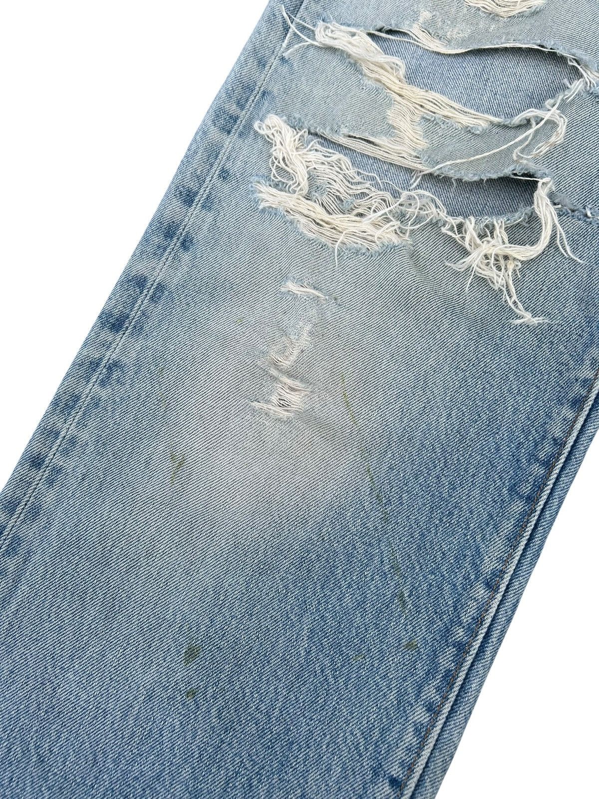 Levi's 80's THRASHED Levi's 524 Reconstructed Repair Denim Size US 34 / EU 50 - 5 Thumbnail