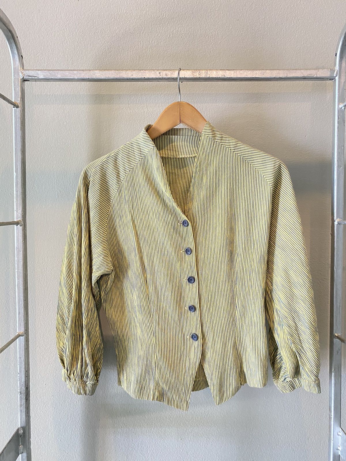 Christian Dior Monsieur Vintage Christian Dior CD Pinstripe Blouse Size L / US 10 / IT 46 - 13 Thumbnail