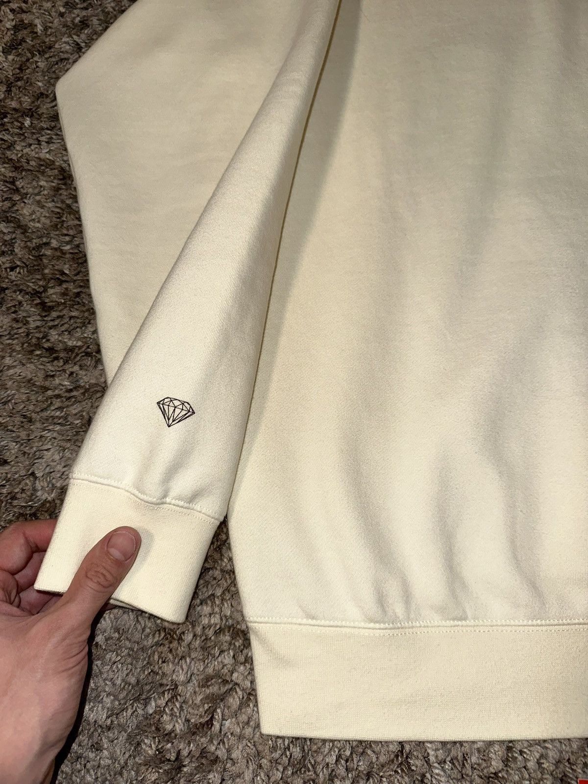 Diamond Supply Co. Diamond Supply Co. Off-White Logo Hoodie XXL Size US XXL / EU 58 / 5 - 4 Thumbnail