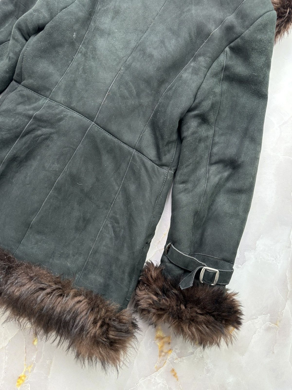 Japanese Brand Vintage Sheepskin Coat (E1) Size M / US 6-8 / IT 42-44 - 12 Thumbnail