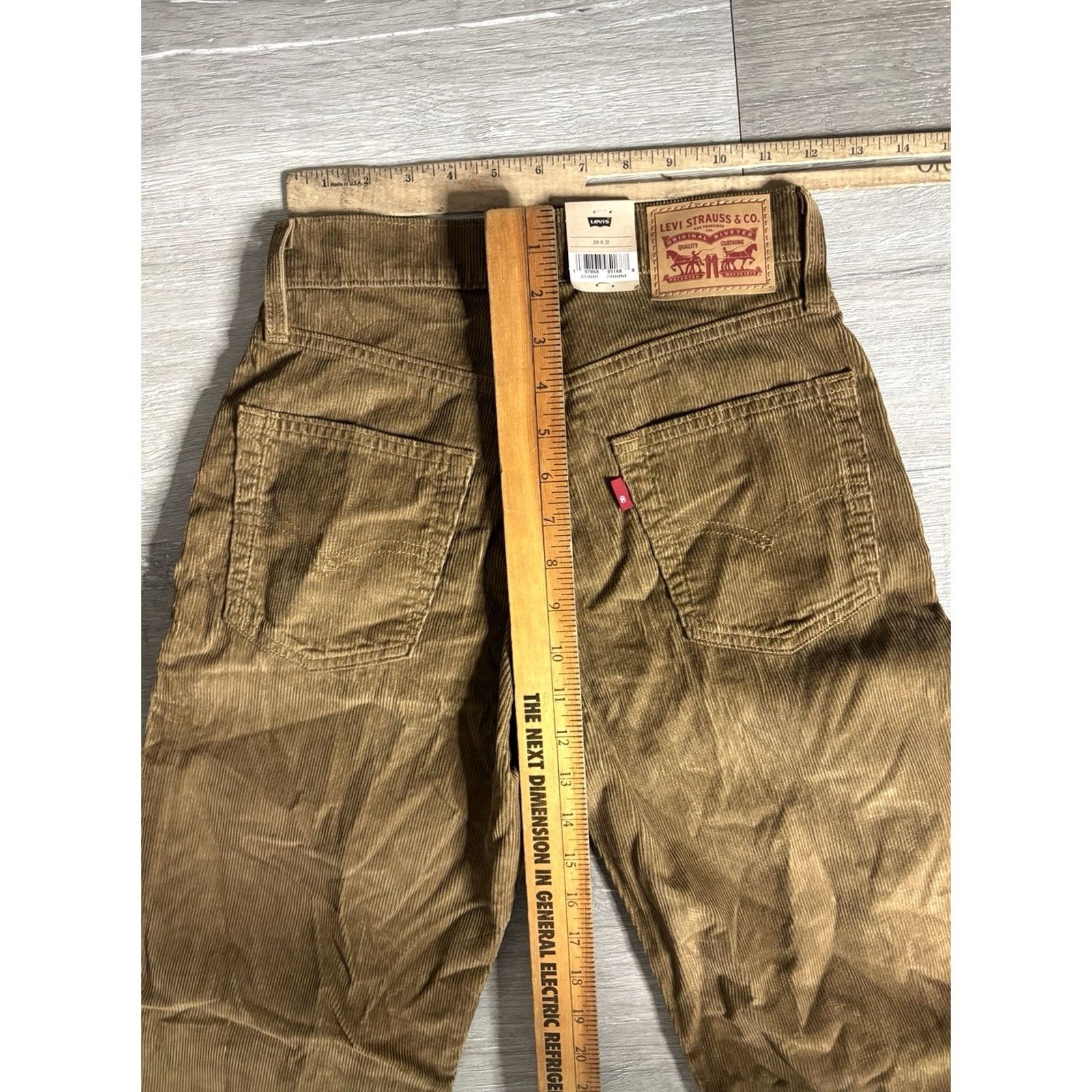Levi's VINTAGE Levi's 94 Baggy Pants Womens 24x31 Corduroy Brown Relaxed High Rise Pockets Jeans Casual Girls Womens Size 42" / US 20 - 3 Thumbnail