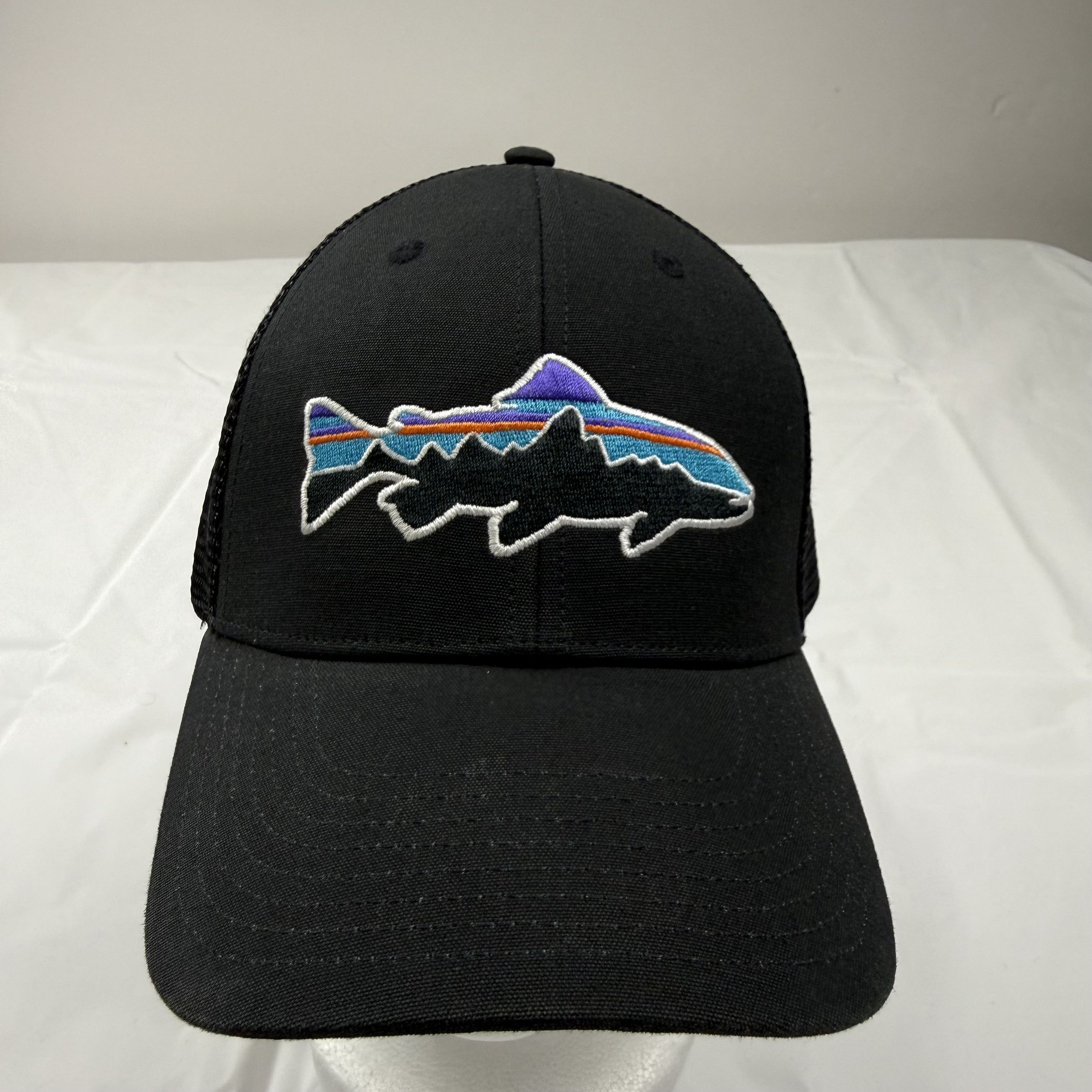 Patagonia Patagonia Fitz Roy Trout Trucker Hat Black Mesh Snapback Cap Size ONE SIZE - 2 Thumbnail