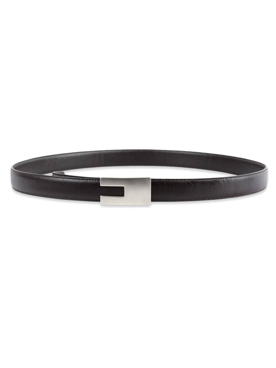 Alfred Dunhill DUNHILL Brown leather belt Size 40 - 3 Thumbnail