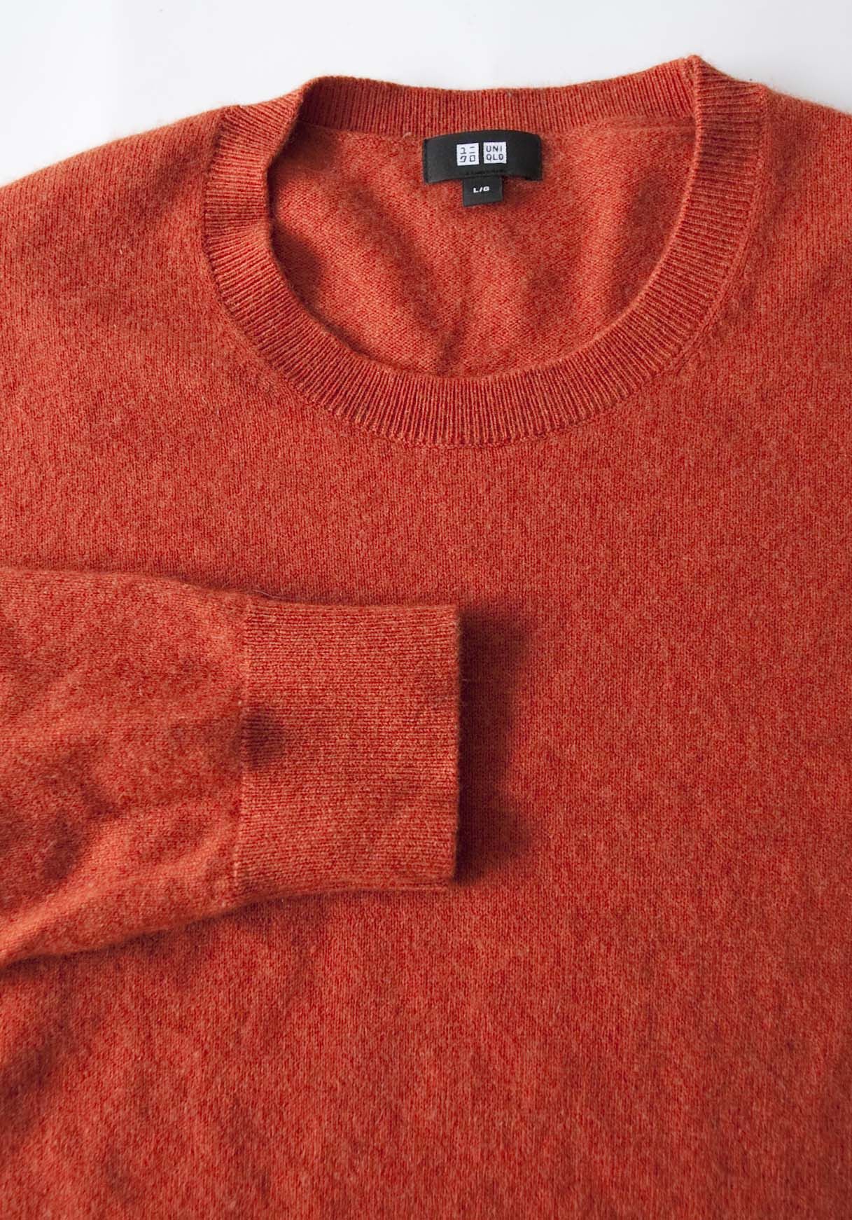 Uniqlo Uniqlo Sweater 100% Cashmere Size L Orange Size US L / EU 52-54 / 3 - 4 Thumbnail