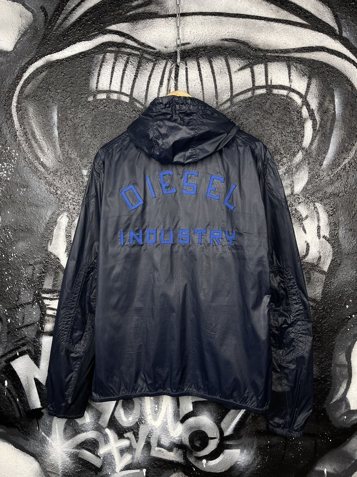 Diesel × Vintage Diesel Industry Lightweight Windbreaker Big Logo Jacket Size US L / EU 52-54 / 3 - 9 Thumbnail