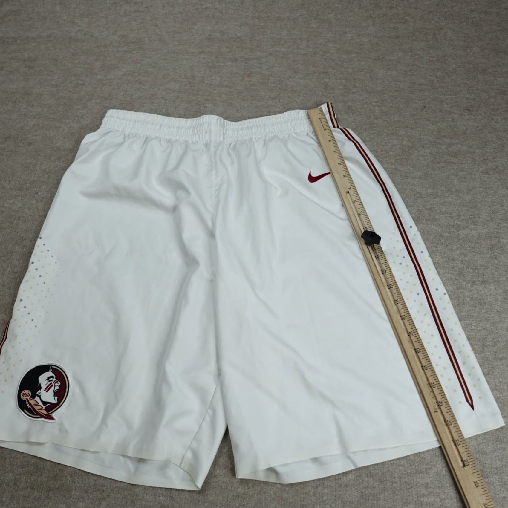 Nike Nike Florida State Seminoles Basketball Shorts White 38 Men Regular Athletic Drawstring Shorts Size US 38 / EU 54 - 7 Thumbnail