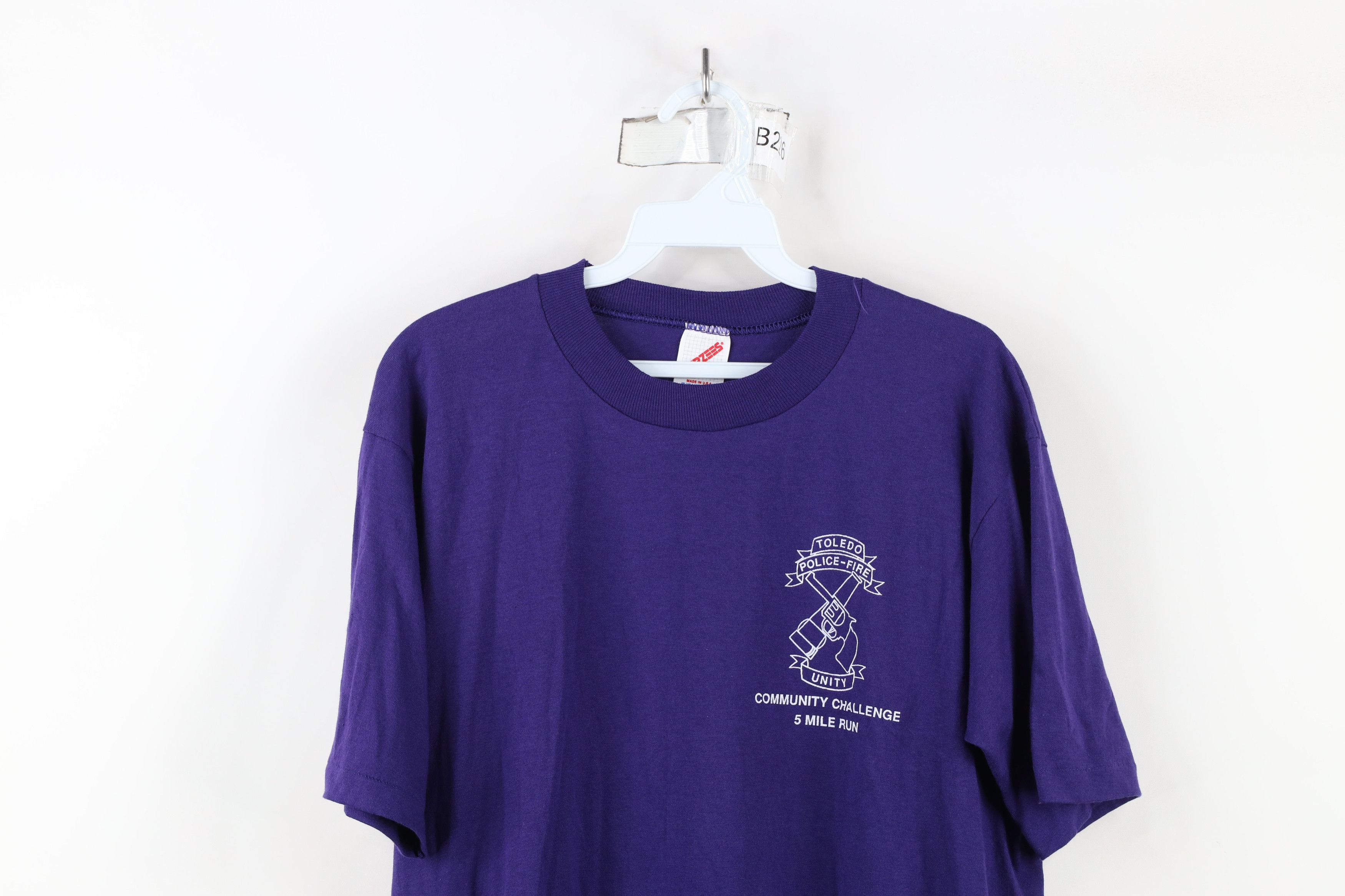 Vintage Vintage 90s Toledo Fire 5 Mile Run Road Race T-Shirt USA Size US L / EU 52-54 / 3 - 2 Thumbnail