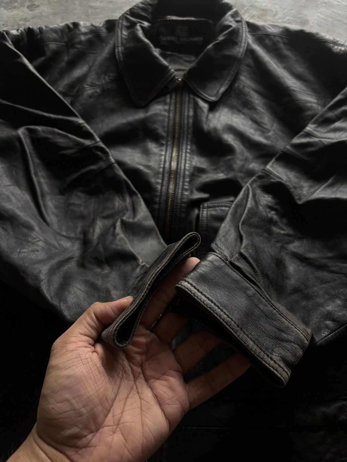 Pierre Balmain PIERRE BALMAIN PARIS LEATHER JACKET BIKER PILOT VINTAGE Size US L / EU 52-54 / 3 - 12 Thumbnail