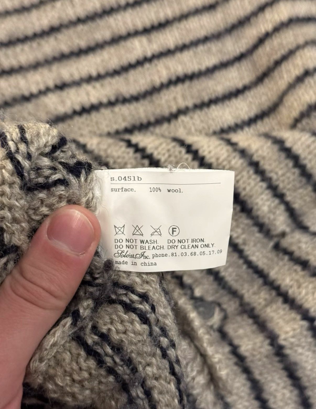 Takahiromiyashita The Soloist. TAKAHIRO MIYASHITA The Soloist.Distressed Stripe Sweater K24 Size US XS / EU 42 / 0 - 6 Thumbnail