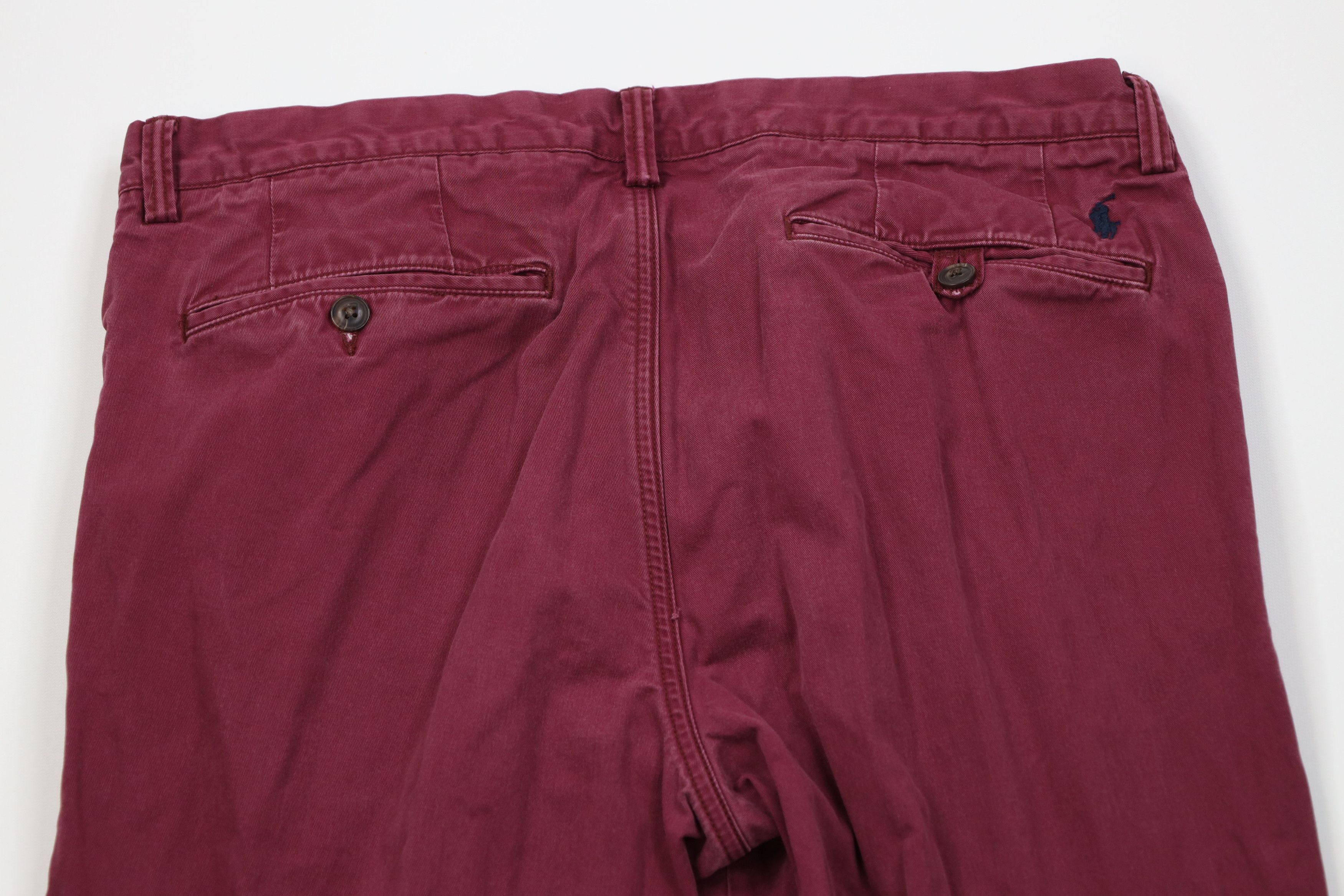 Polo Ralph Lauren Vintage Y2K Ralph Lauren Stretch Slim Fit Chino Pants Maroon Size US 34 / EU 50 - 10 Thumbnail