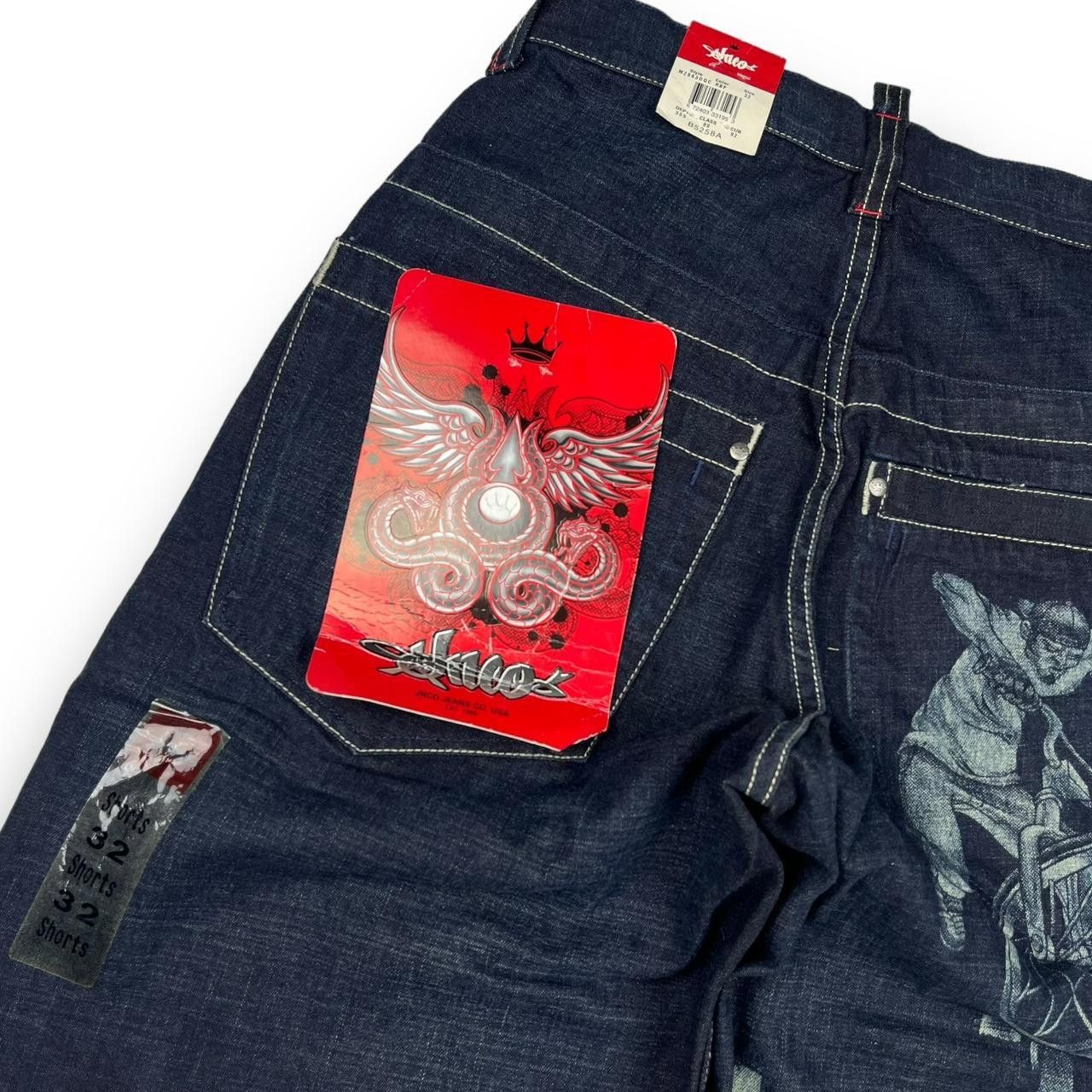 JNCO JNCO Men's Blue Shorts Size US 32 / EU 48 - 3 Thumbnail
