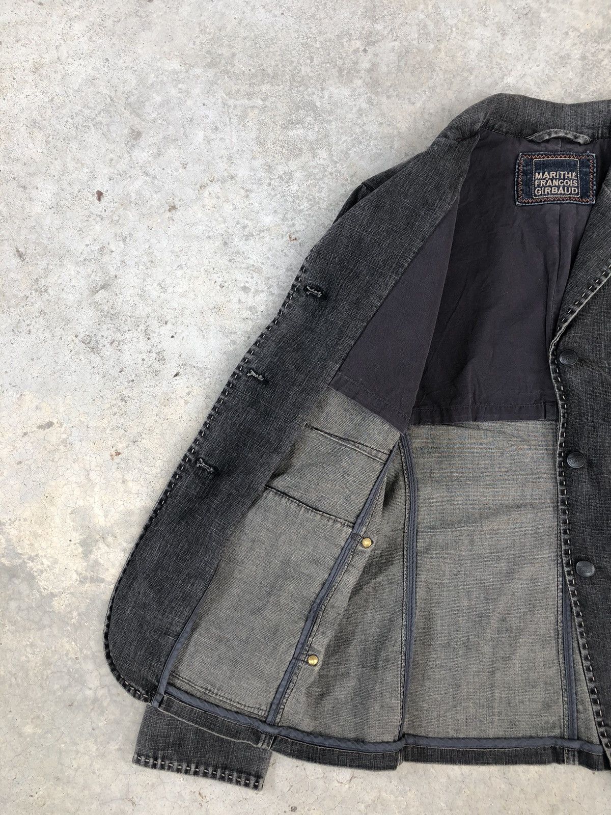 Marithe + Francois Girbaud Marithe Francois Girbaud Denim Jacket Distressed Size US M / EU 48-50 / 2 - 5 Thumbnail