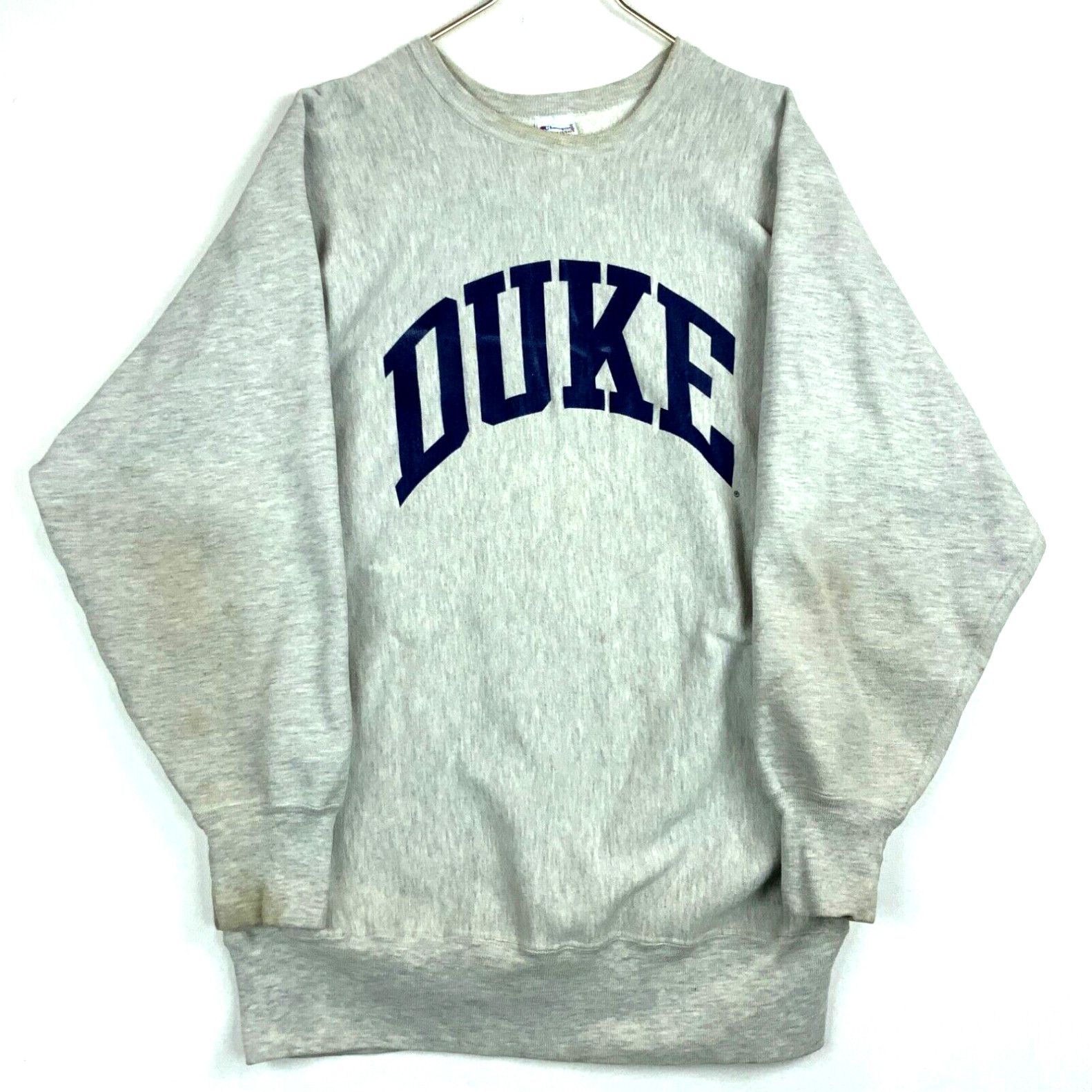 Image of Vintage Duke Champion Reverse Weave Sweatshirt Crewneck Size 2Xl Gray in White, Men's