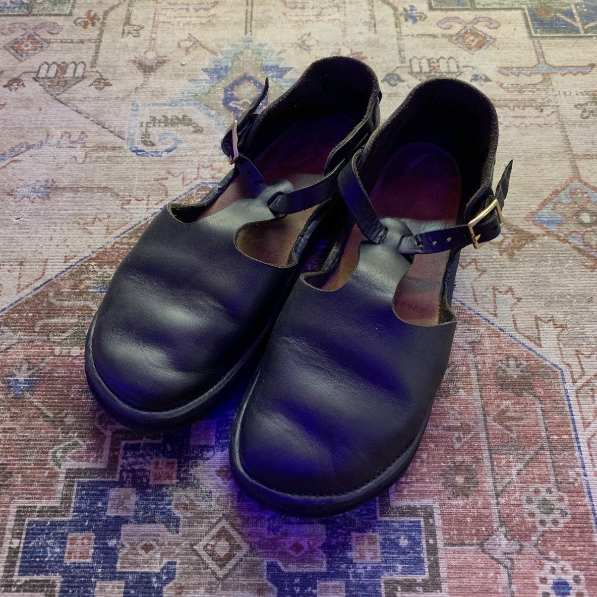Aurora Shoe Company Aurora Shoe Co. Handmade Leather T-Strap Clog Size US 8 / IT 38 - 1 Thumbnail