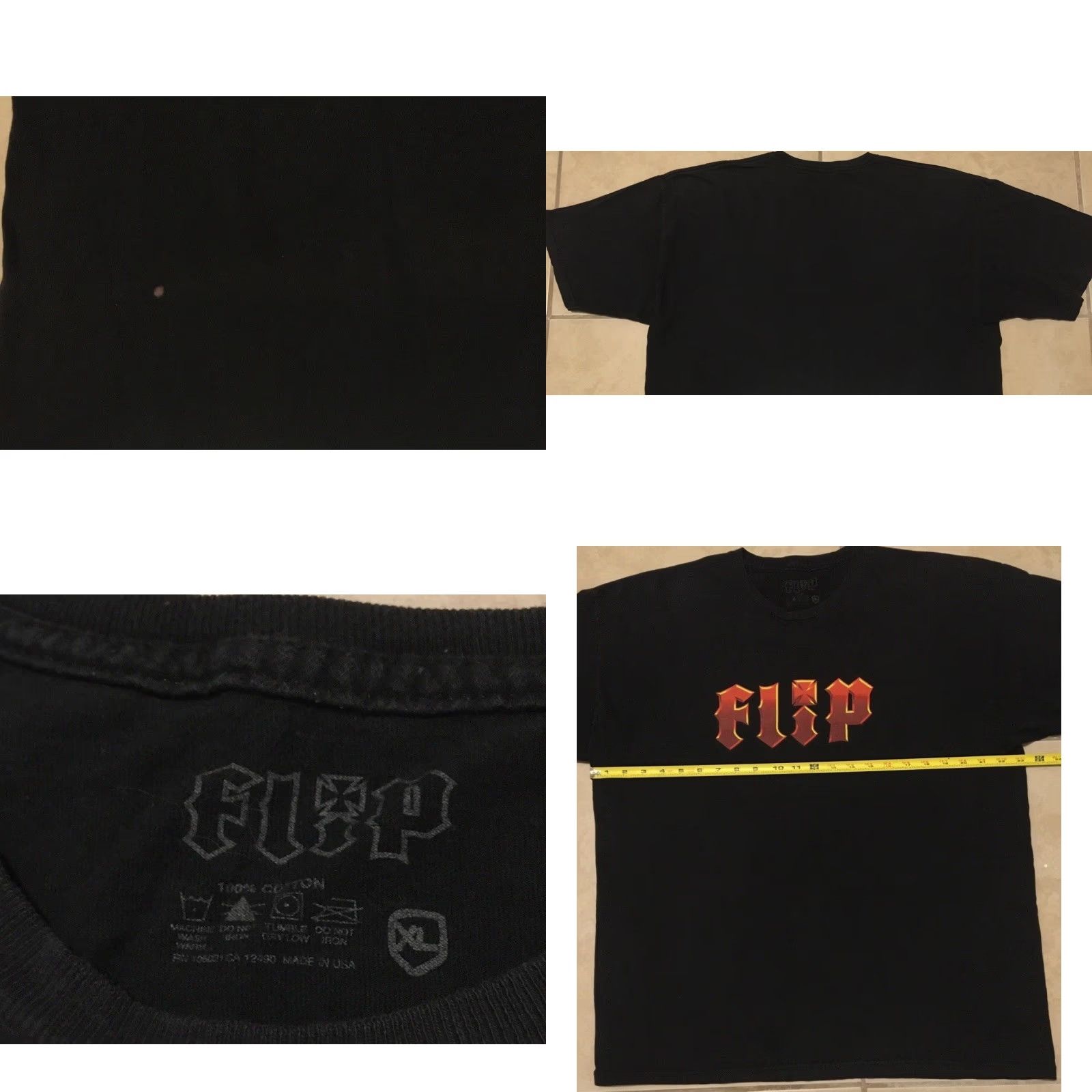 Vintage VINTAGE Flip Skateboards Faded Shirt XL Black Nike? Wait. Size US XL / EU 56 / 4 - 9 Thumbnail