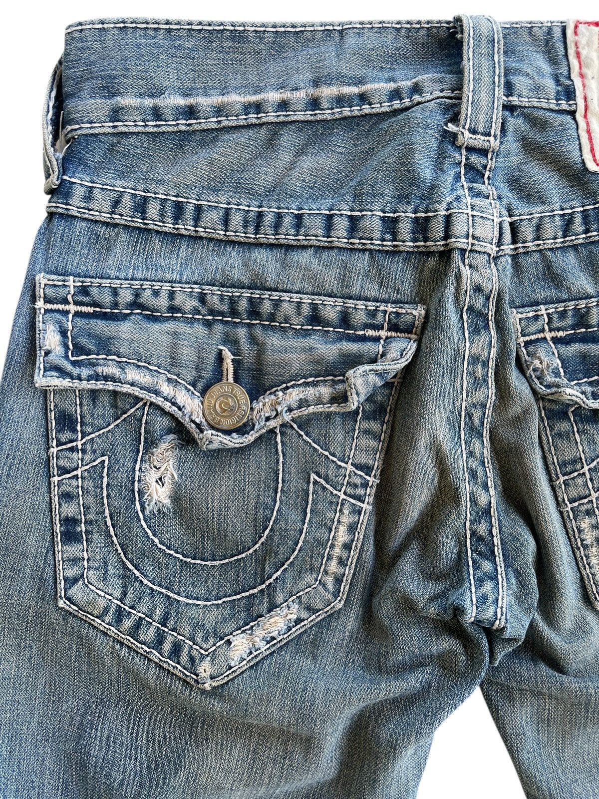 True Religion True Religion Distressed Rusty Flared Denim USA Size US 30 / EU 46 - 10 Thumbnail