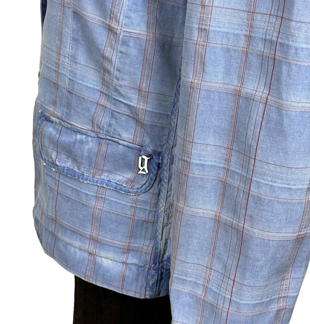 John Galliano Galliano Checkered Garment Dyed Blazer Jacket size IT 46 Size L / US 10 / IT 46 - 7 Thumbnail