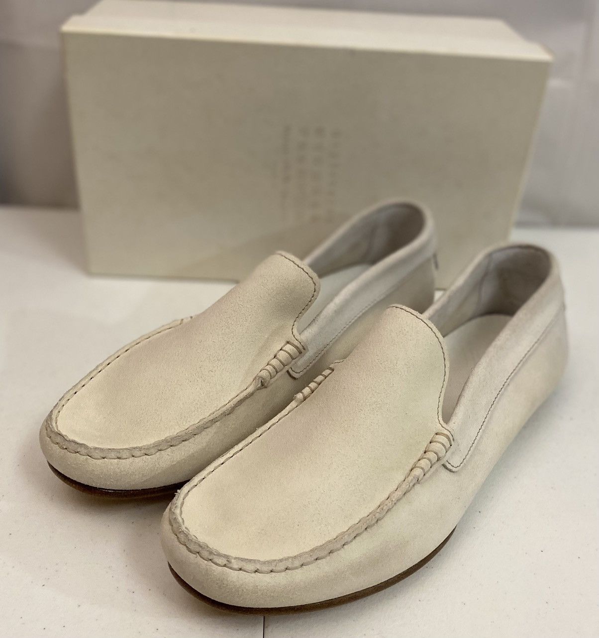 Maison Margiela Maison Margiela 22 🇮🇹 Off White Rubbed Suede Slip On 13 NEW Size US 13 / EU 46 - 4 Thumbnail