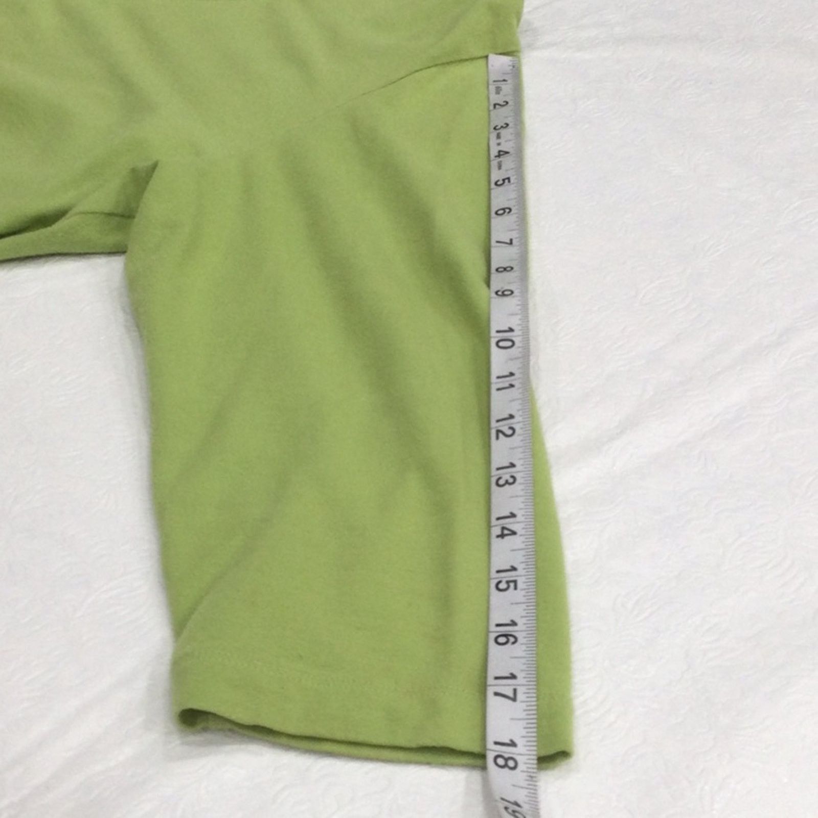 Chicos Chico's Green &White V-Neck 3/4 Sleeve Pullover Top 3/XL/16 Size XL / US 12-14 / IT 48-50 - 15 Thumbnail
