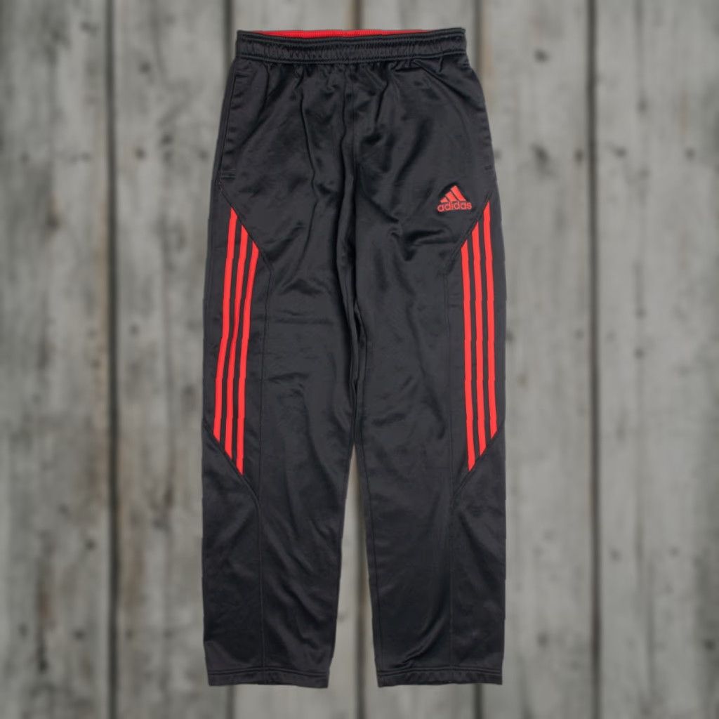 Adidas VINTAGE Adidas Track Pant Small Black Red Stripes 3-Stripes Sporty Pants Black Small Adidas Mens Womens Boys Girls Size US 29 - 1 Thumbnail
