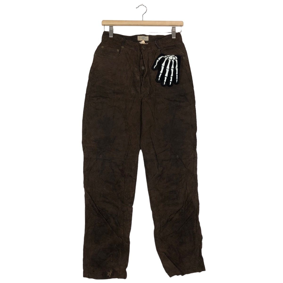 Genuine Leather 🔥Rare 90’s Riot Genuine Leather Pants C un C Monde Japan Size US 26 / EU 42 - 3 Thumbnail