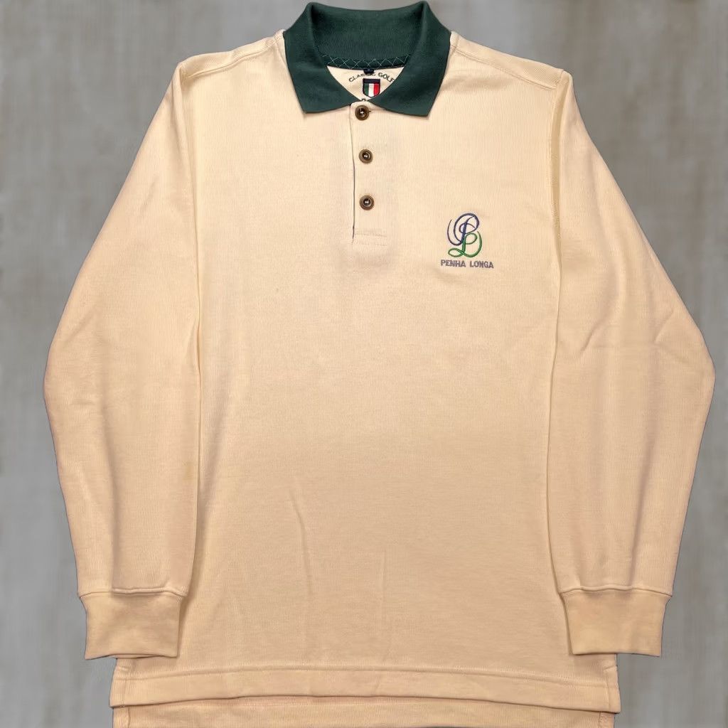 Vintage Penha longa Polo Shirt Mens S beige Classic Golf Brotto Logo Long Sleeve Size US S / EU 44-46 / 1 - 1 Thumbnail