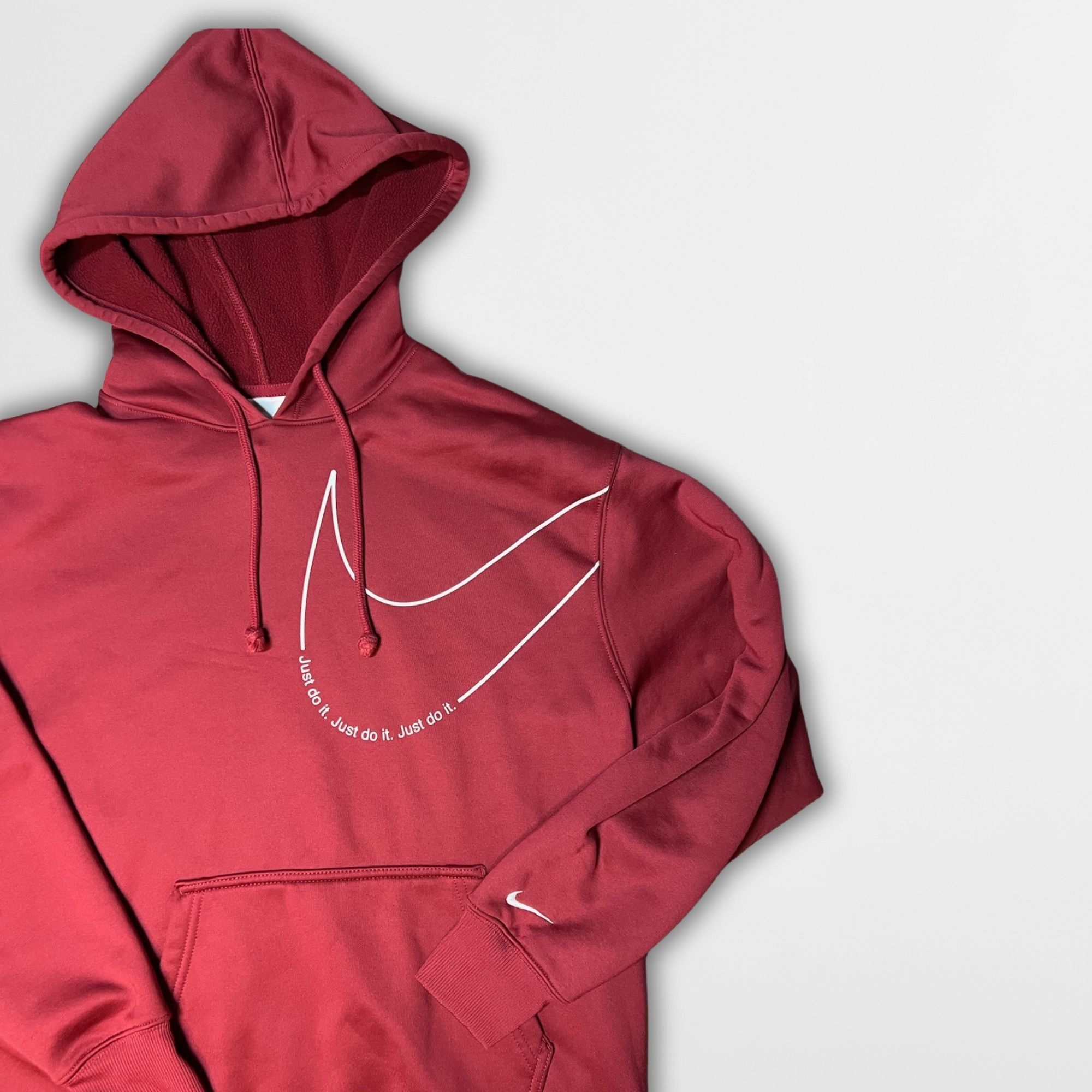 Nike Nike Therma-Fit Red Hoodie With Swoosh Logo & Drawstring Hoo Size US XS / EU 42 / 0 - 4 Thumbnail