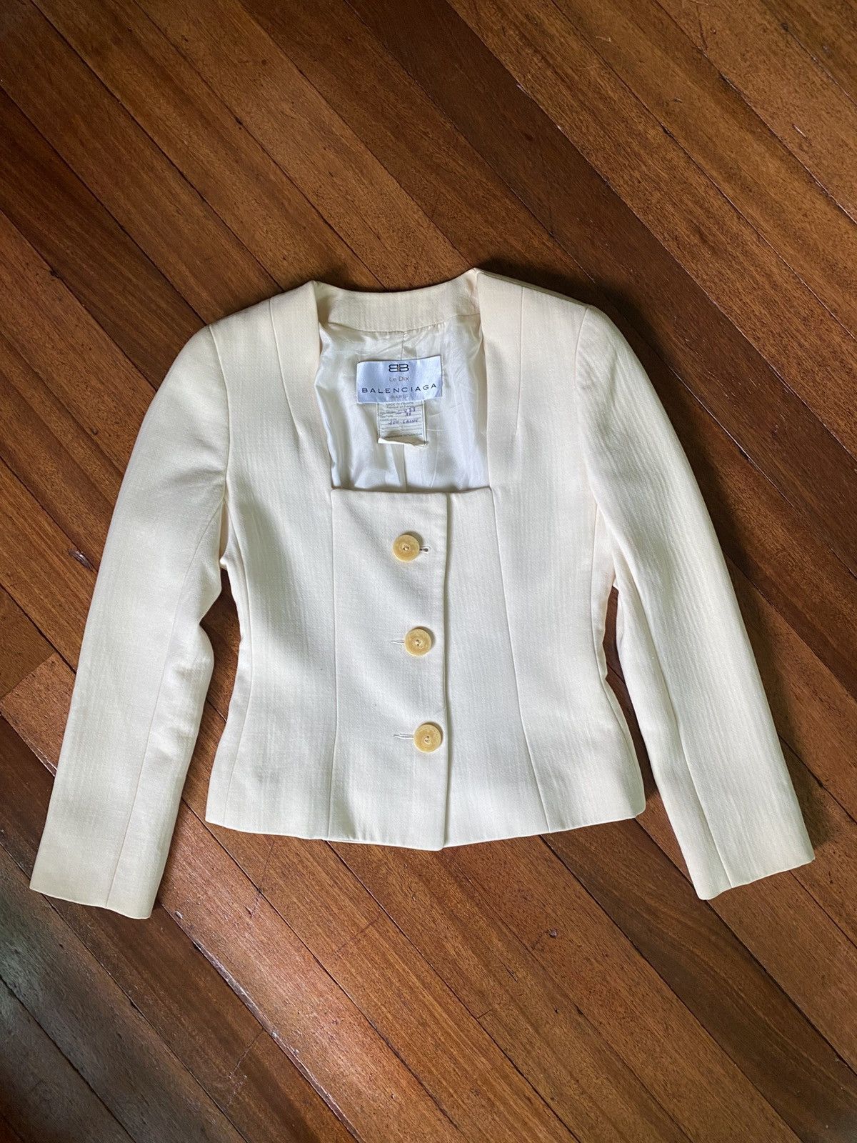 Balenciaga A/W 1992 Archive Balenciaga Ledix Rectangle Neck Jacket Size S / US 4 / IT 40 - 11 Thumbnail