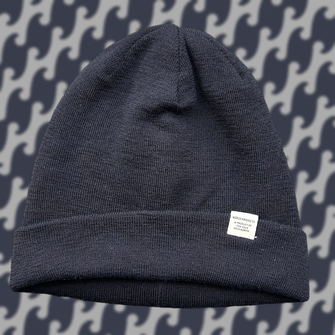 Norse Projects Norse Projects Blue Top Beanie Hat One Size OS 100% Merino Wool Size US M / EU 48-50 / 2 - 1 Thumbnail