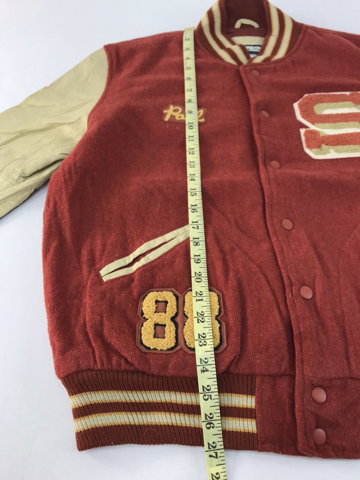 Vintage Dog House Simple Varsity Jacket Checked Leather Sleeve Size US L / EU 52-54 / 3 - 11 Thumbnail