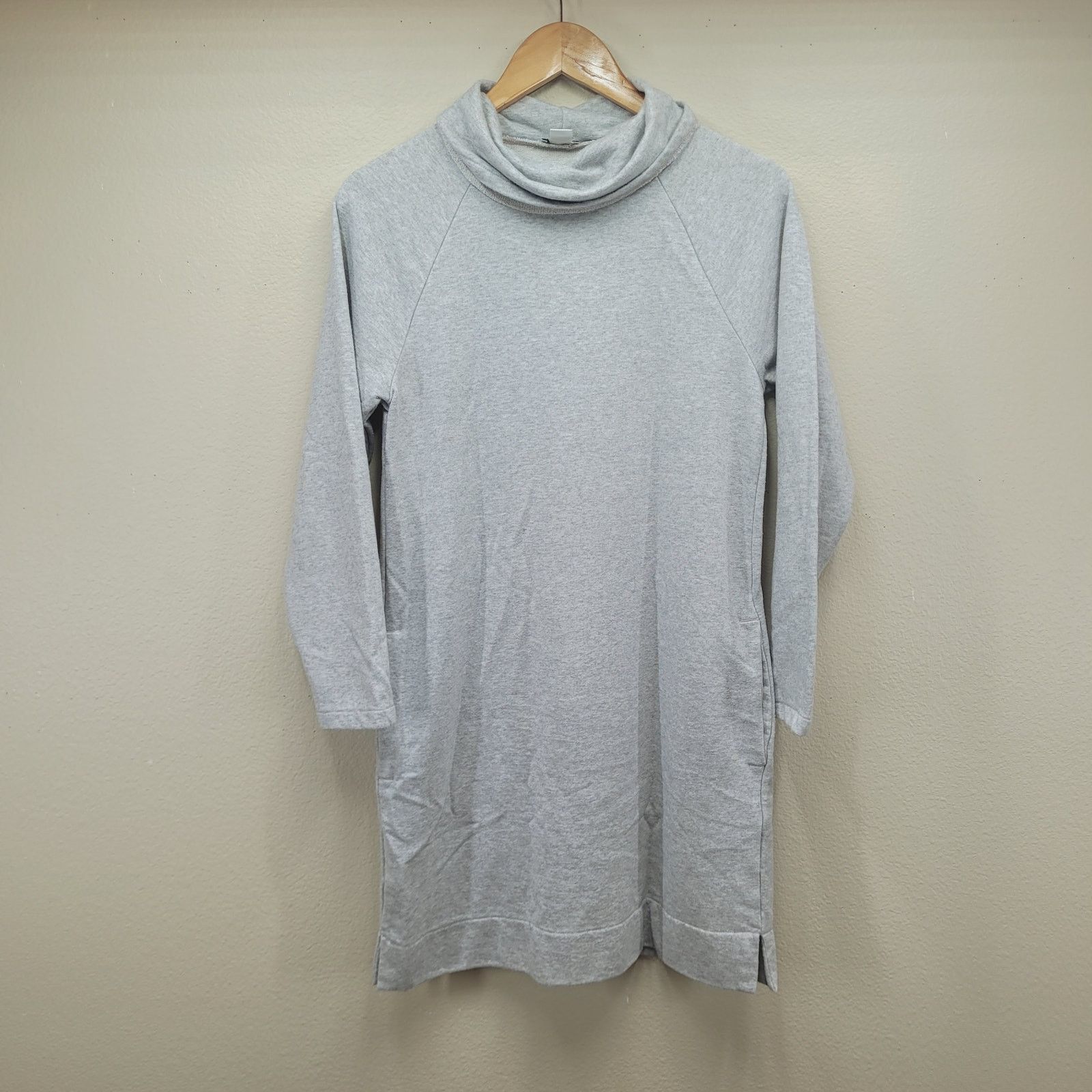 J.Crew J Crew Tunic Dress XS Sweatshirt Cowl Neck Gray Pockets Size XS / US 0-2 / IT 36-38 - 1 Thumbnail