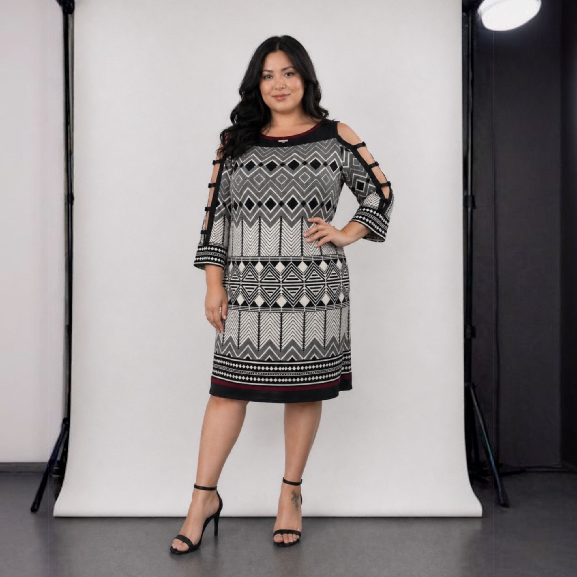 Other Studio One New York Women’s Geometric Sheath Dress 14 Cold S Size XL / US 12-14 / IT 48-50 - 1 Thumbnail