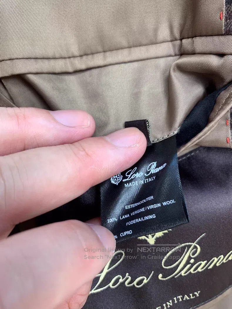 Loro Piana Loro Piana Caramel Brown Gentleman Check Wool Suit Size 50L - 7 Thumbnail