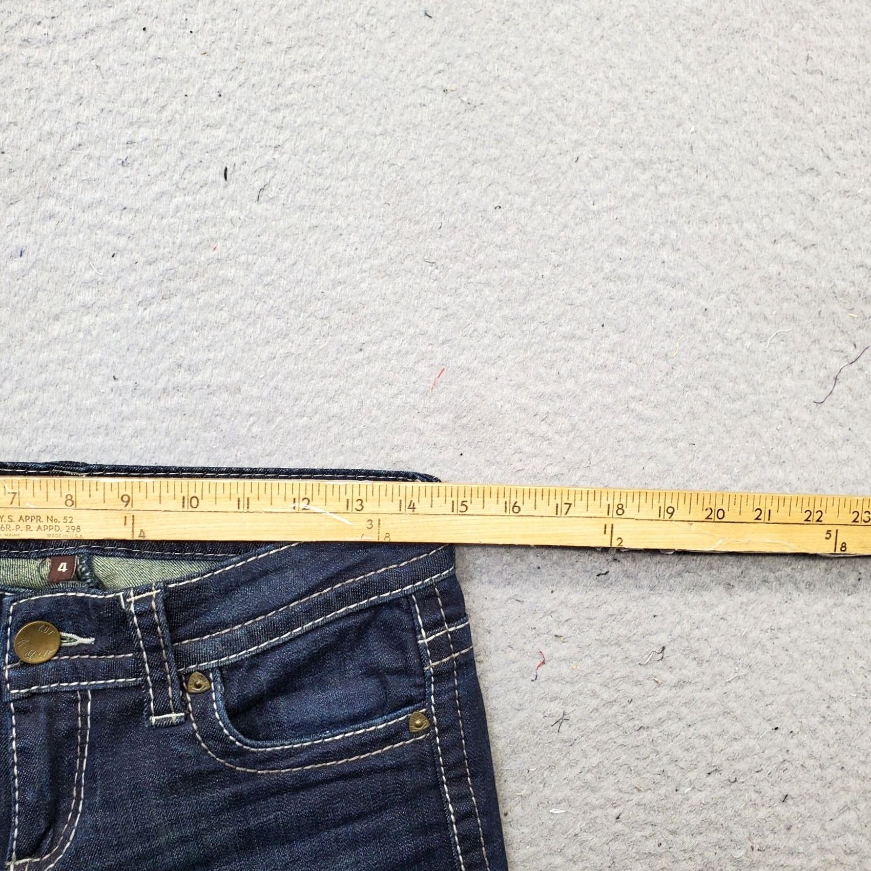 Vintage Nike KUT from the Kloth Bootcut Jeans Womens 4 Blue Denim High Rise EUC Size 27" / US 4 / IT 40 - 6 Thumbnail