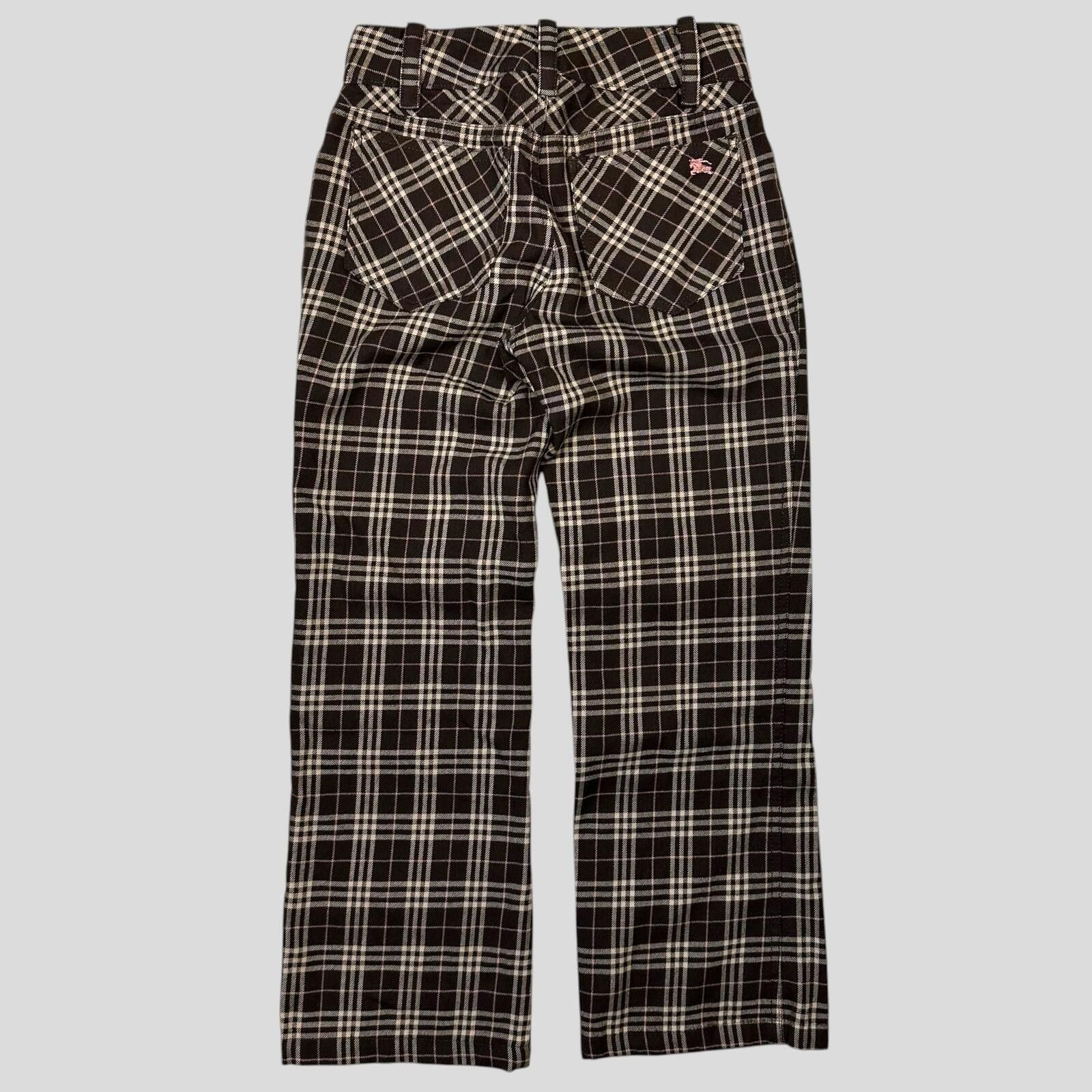 Burberry Burberry 00’s Pink Prorsum Logo Nova Check Capri Trousers 6 Size 26" / US 2 / IT 38 - 1 Thumbnail