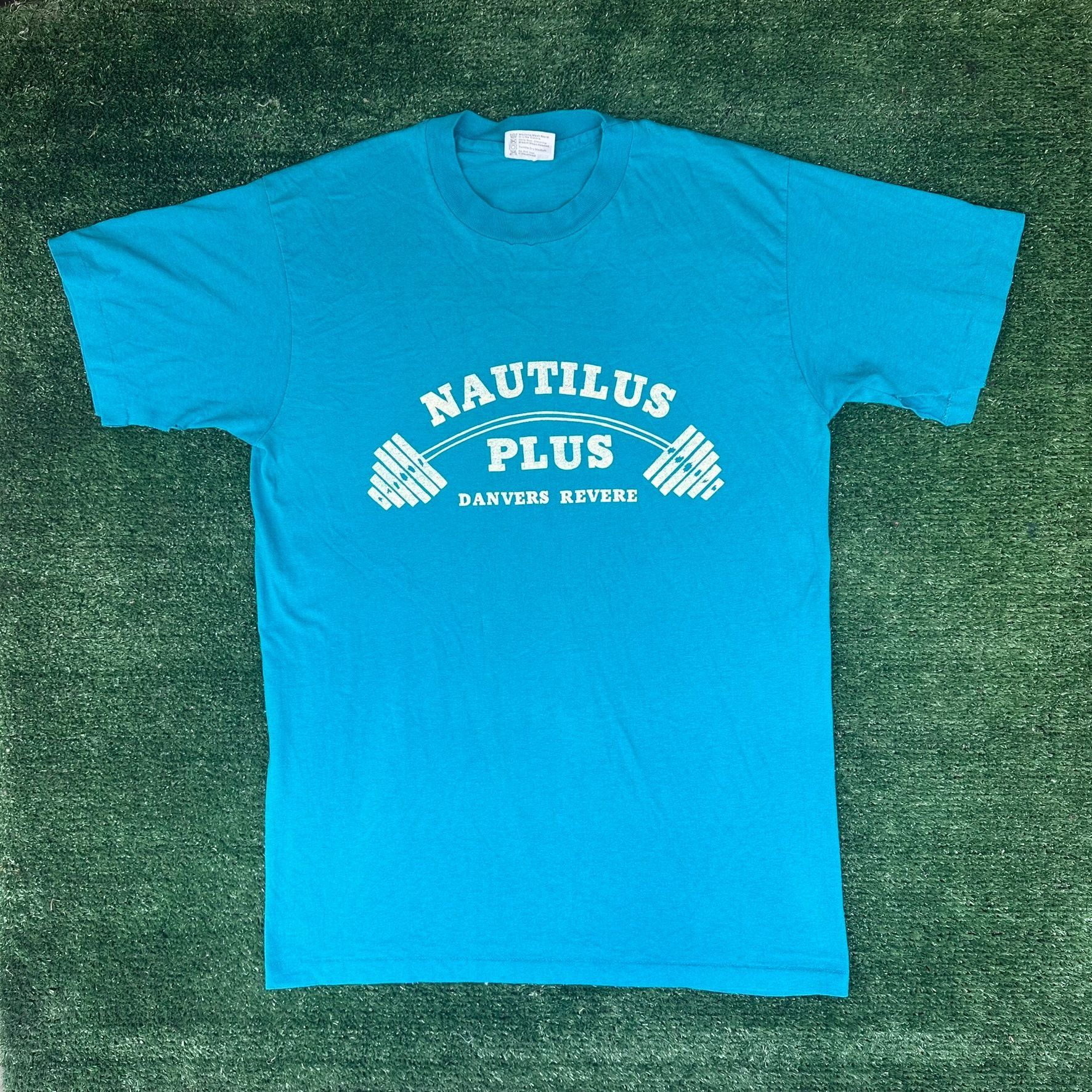 Hanes Vintage 80s Massachusetts Bodybuilding Gym T-Shirt Blue M Si Size US M / EU 48-50 / 2 - 1 Thumbnail