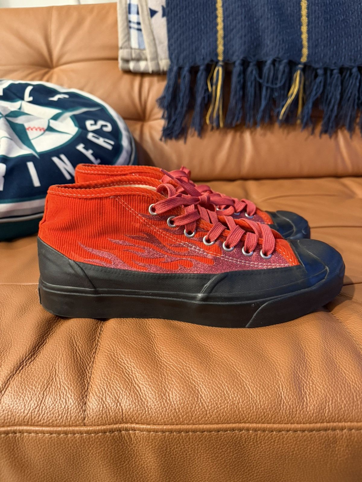 Converse Converse Jack Purcell Chukk ASAP Nast Tomato Flame Corduroy Size US 8 / EU 41 - 1 Thumbnail