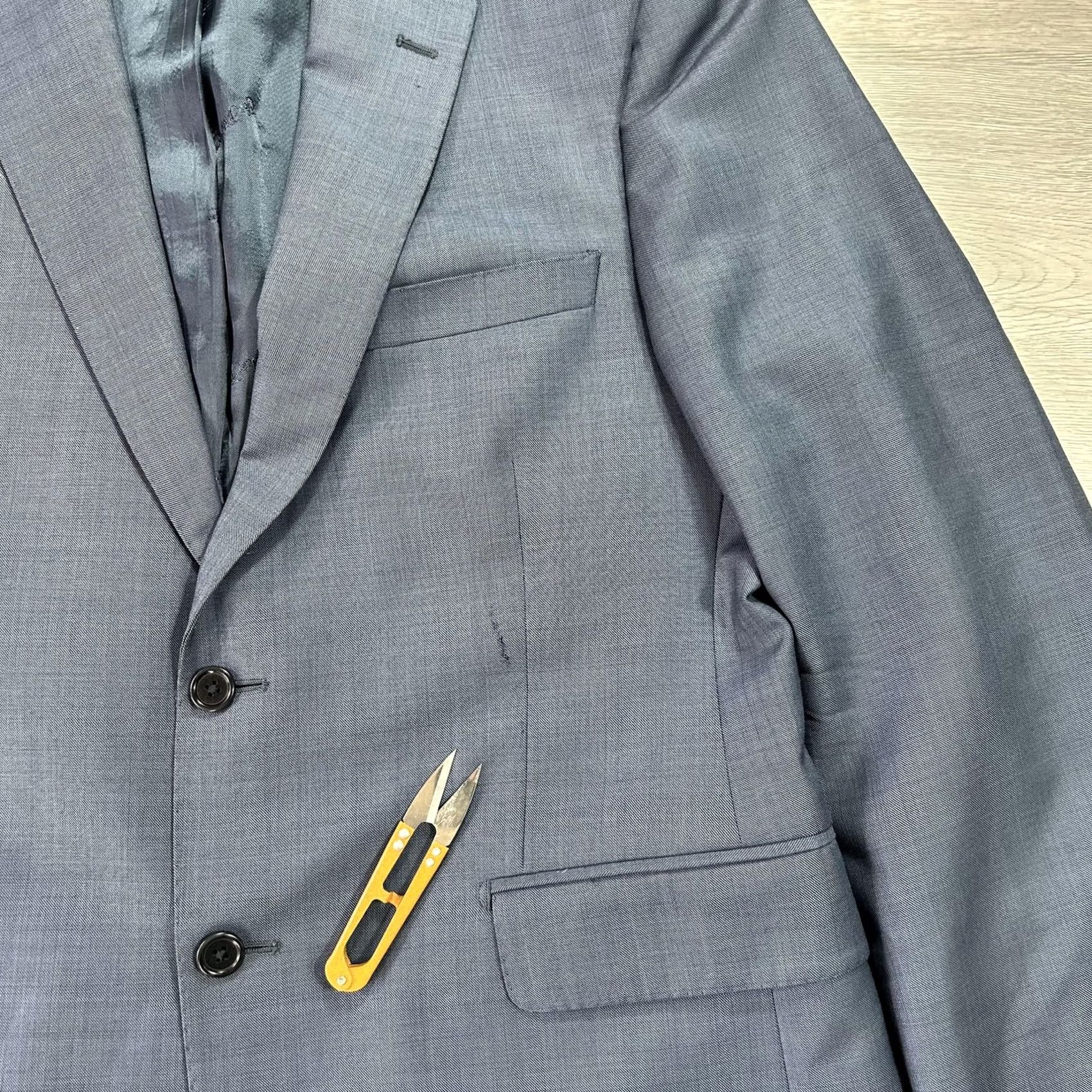 Ermenegildo Zegna Ermenegildo Zegna Suit Jacket Mens 40 Short Blue Wool Traveler Slim Fit Italy Size US 40 / EU 56 - 5 Thumbnail
