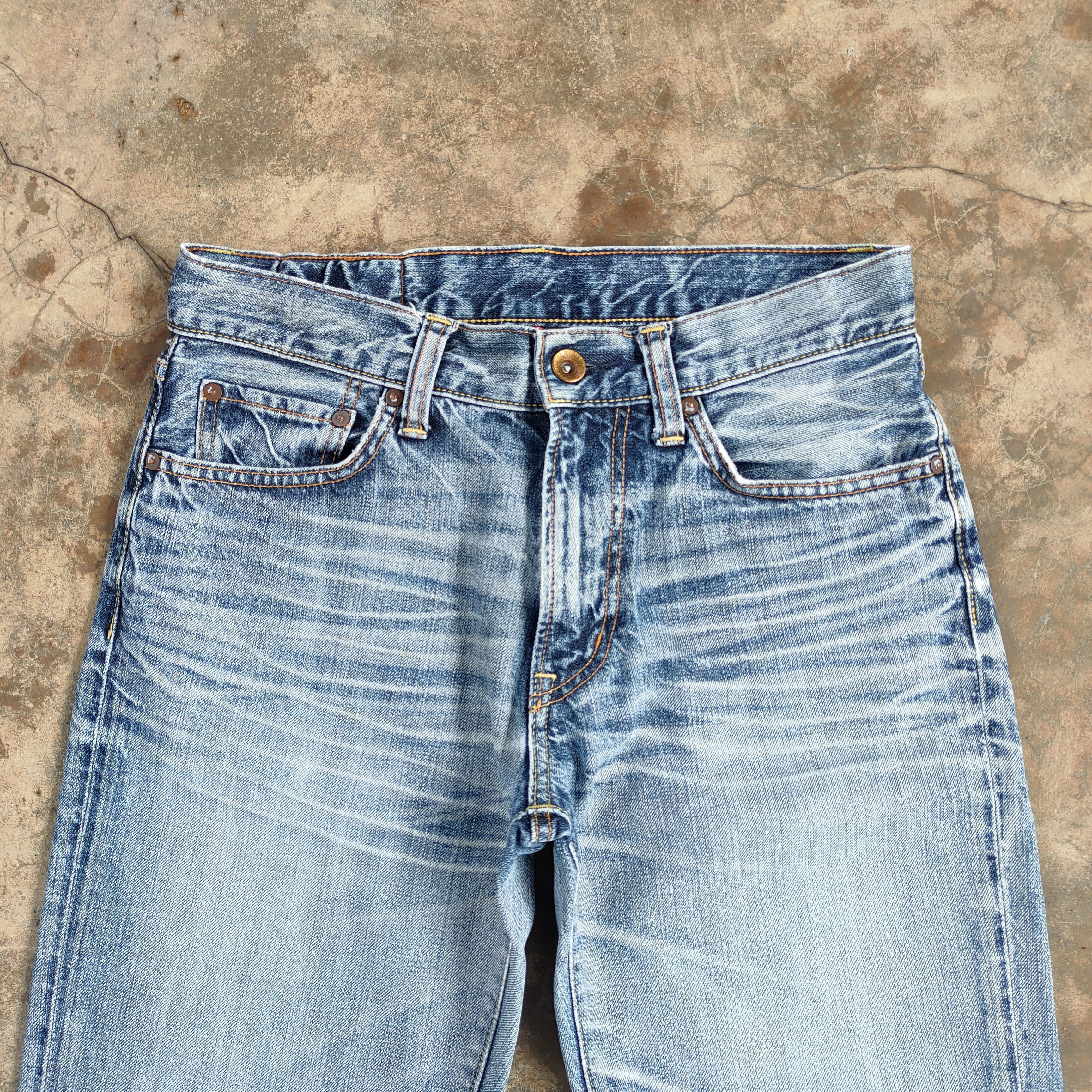Jean W32 VINTAGE JAPANESE FADED DISTRESSED DENIM JEANS PANTS Size US 32 / EU 48 - 3 Thumbnail