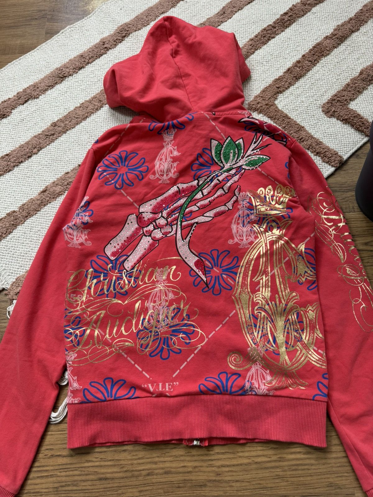 Christian Audigier VINTAGE CHRISTIAN AUDIGIER 2000s ZIP UP HOODIE Size S / US 4 / IT 40 - 4 Thumbnail
