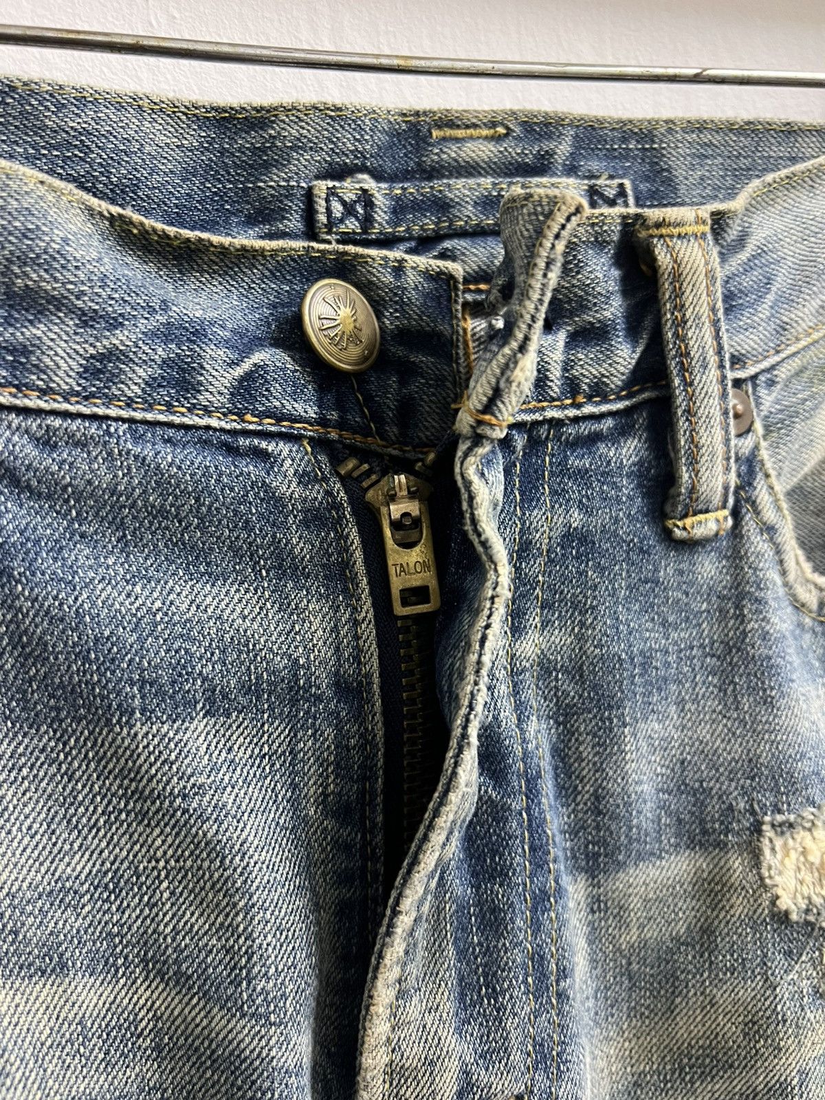 Maison MIHARA YASUHIRO Mihara Yasuhiro Damaged Repair Denim Pants Size US 32 / EU 48 - 15 Thumbnail