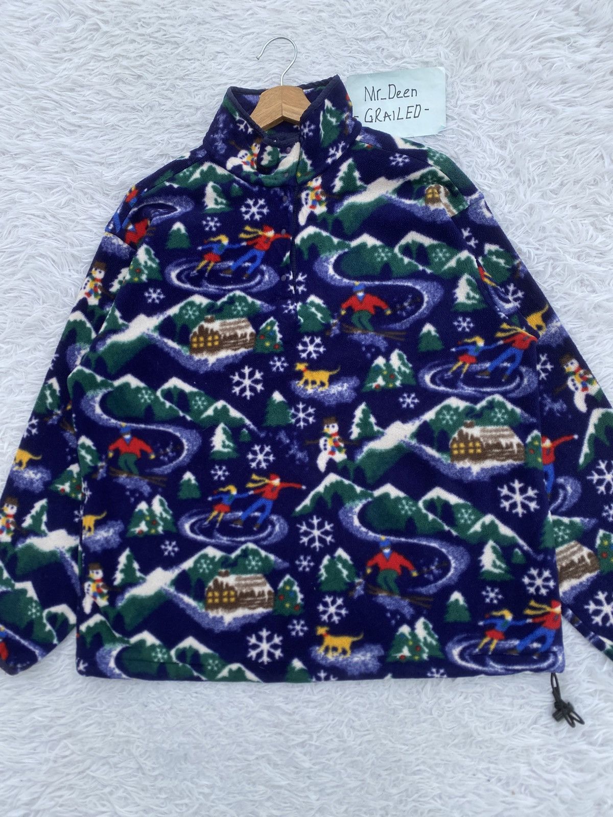 L.L. Bean Rare Vintage L.L Bean Christmas Fleece Pull Over Sweater Size US L / EU 52-54 / 3 - 6 Thumbnail