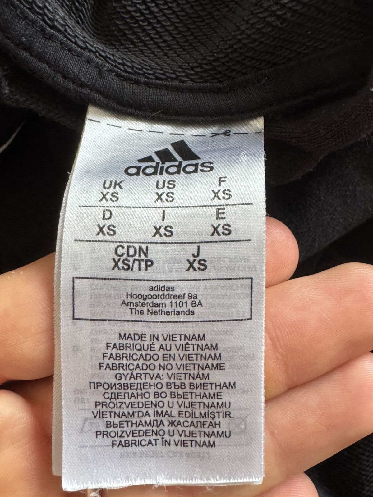 Adidas Adidas Black XS Hoodie with Big Logo Size US XS / EU 42 / 0 - 3 Thumbnail