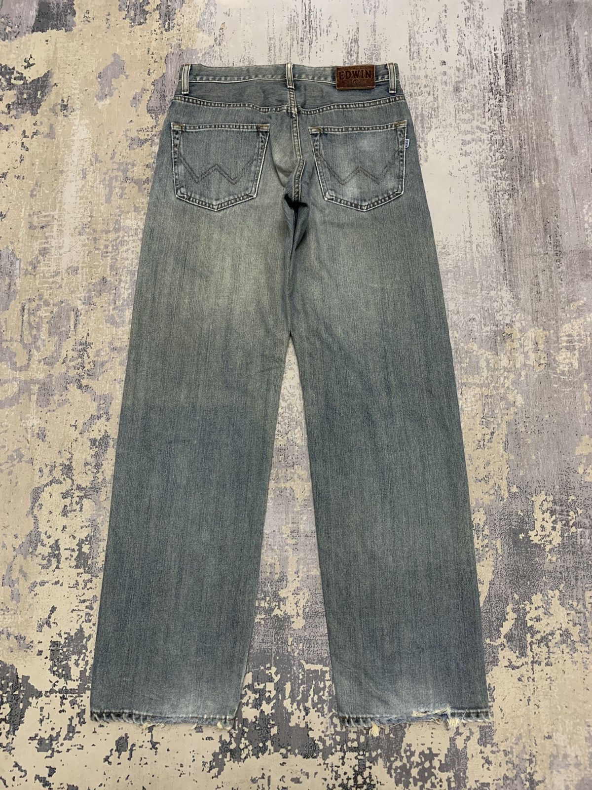 Edwin Edwin 503 Rusty Fade Distressed Straight Leg Denim Size US 30 / EU 46 - 12 Thumbnail