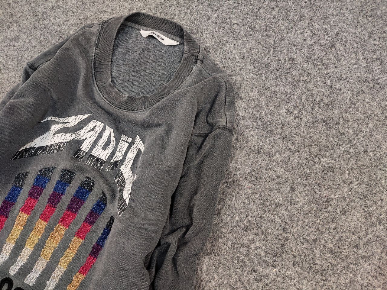 Japanese Brand Zadig & Voltaire Design Logo Crew Check Sweatshirt Size US L / EU 52-54 / 3 - 4 Thumbnail