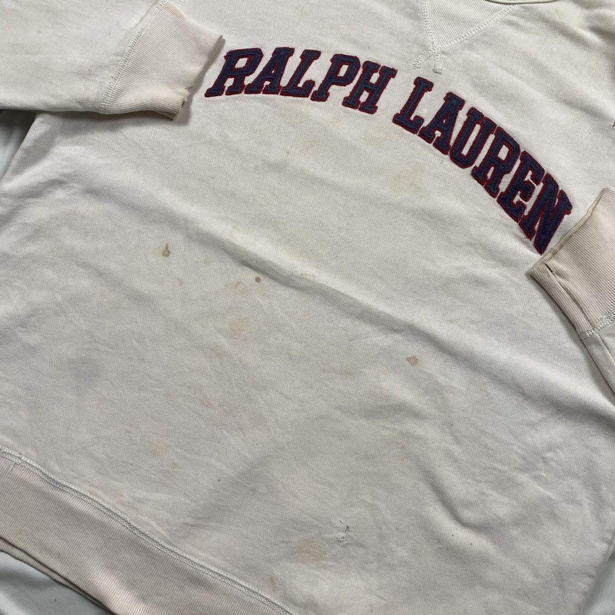 Polo Ralph Lauren Vintage y2k Polo Jeans Co Distressed Crewneck Size US L / EU 52-54 / 3 - 5 Thumbnail